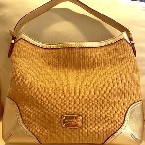 Michael Kors Straw Leather Bag